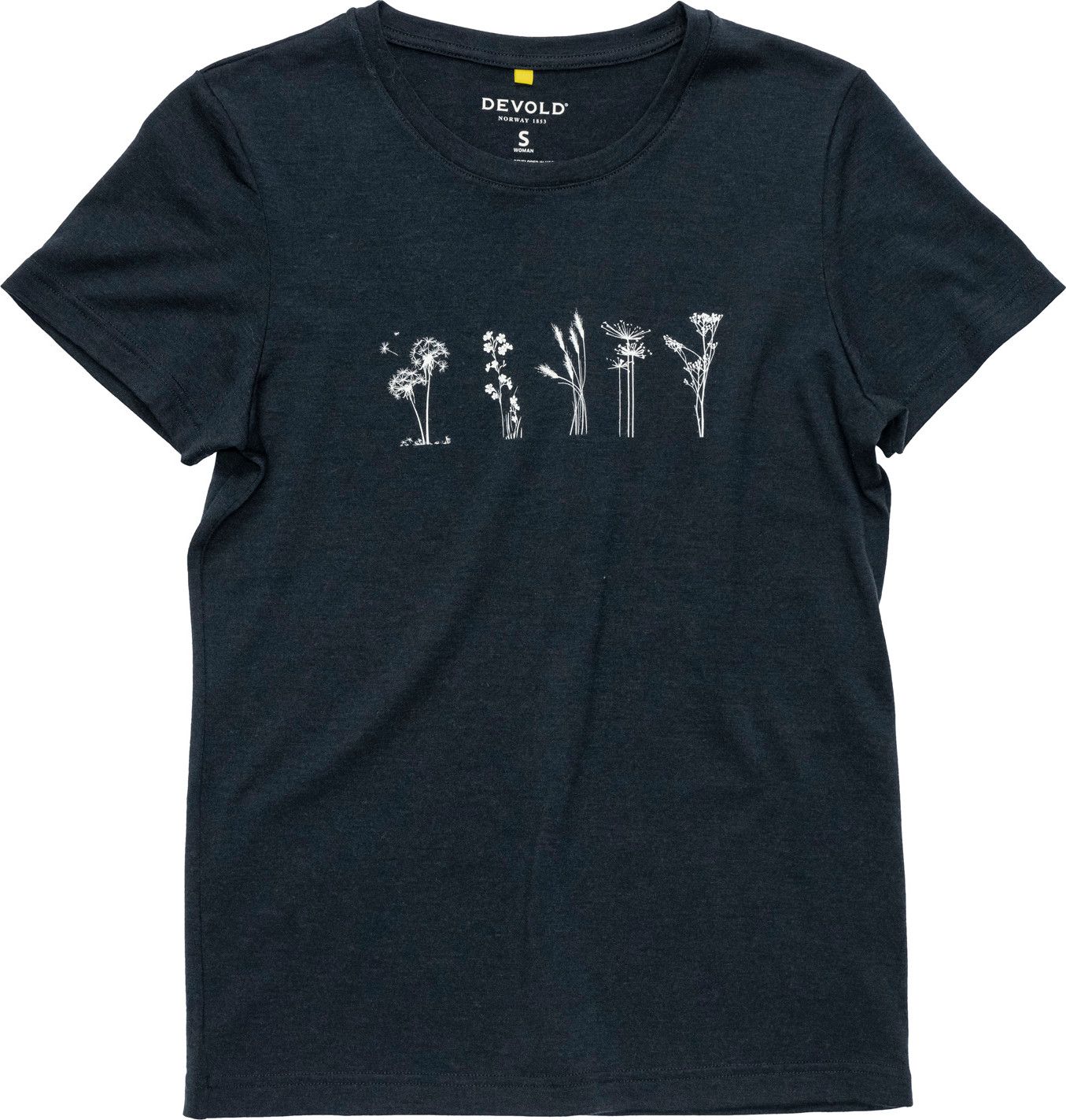 Devold Women's Classic Flowers Tee Ink