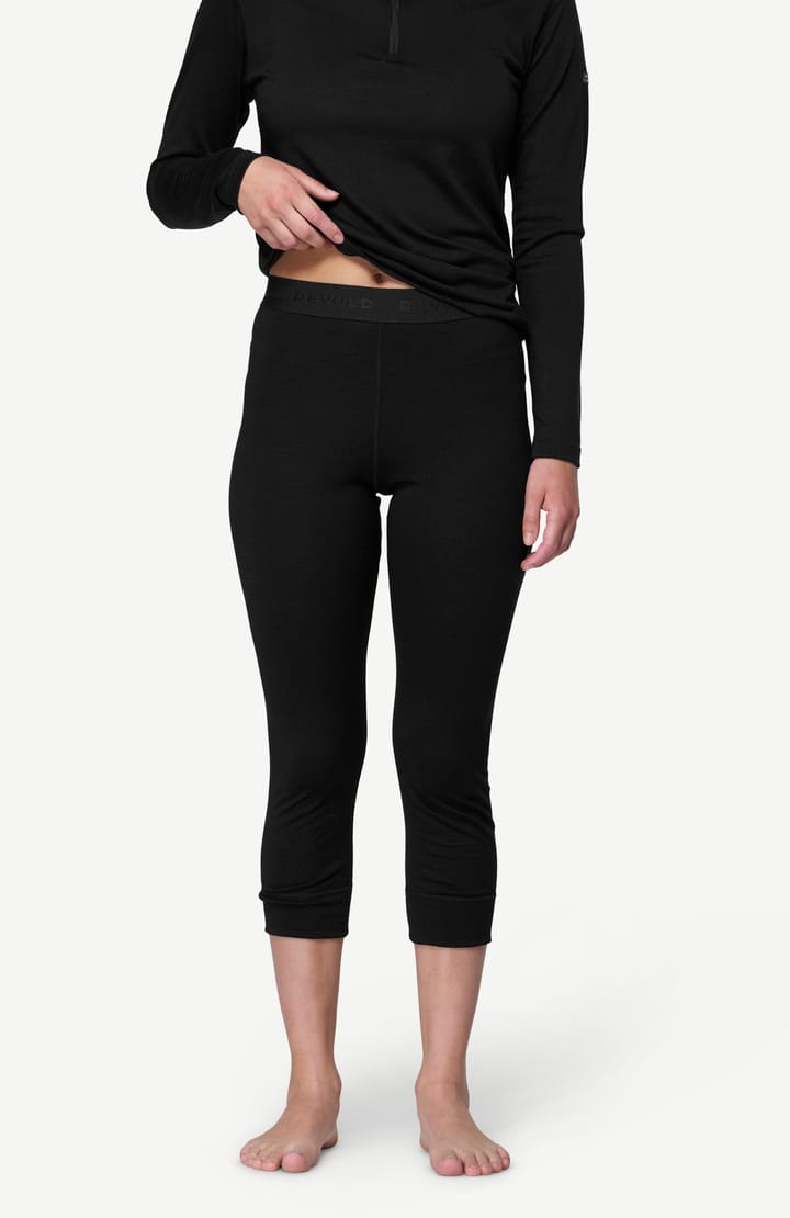 Devold Women's Breeze Plus Merino 200 3/4 Longs Black Devold
