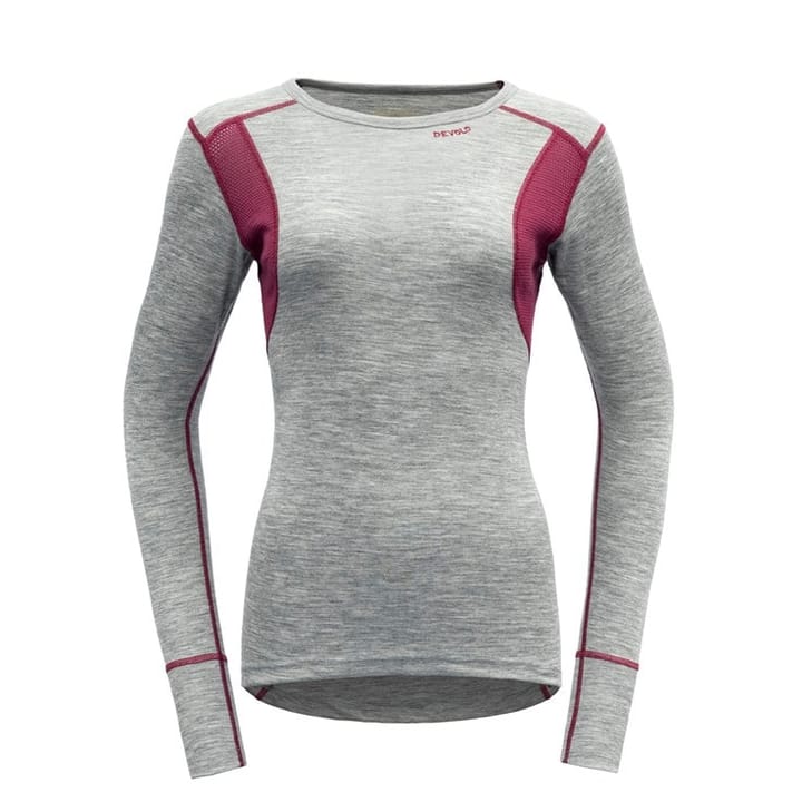 Devold Hiking Woman Shirt Grey Melange/Beet Root Devold