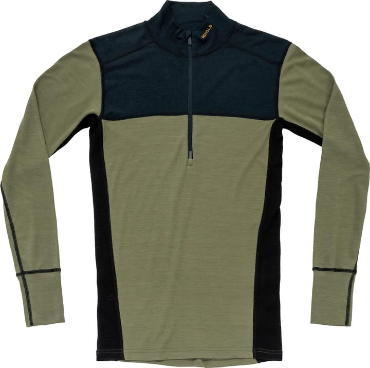 Devold Men's Lauparen Merino 190 Zip Neck Ink/Lichen/Black Devold