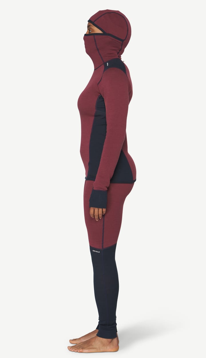 Devold Women's Reverso Merino Hoodie Marsala Devold