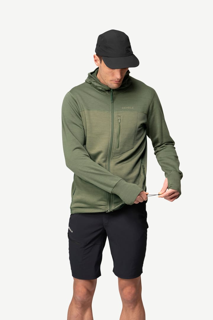 Devold Men's Explorer Merino Hooded Jacket Forest/Lichen Devold