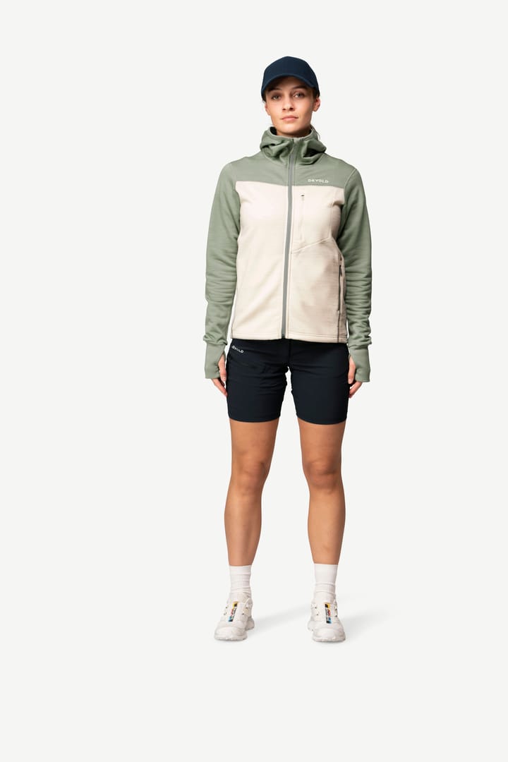 Devold Women's Explorer Merino Hooded Jacket Fog/Raw White Devold