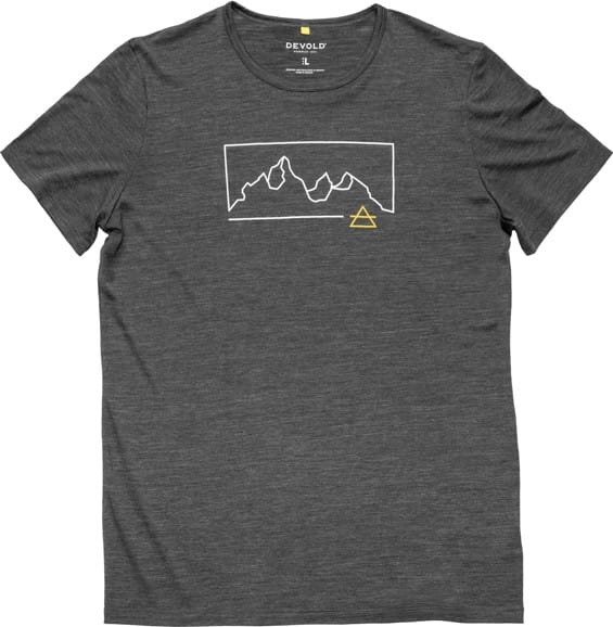 Devold Men's Active "Outline" Tee Anthracite Devold