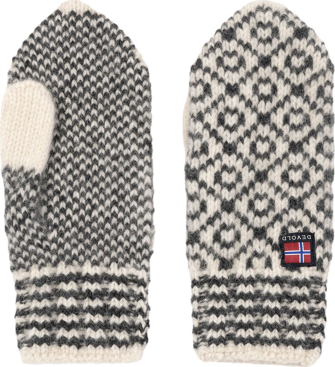 Devold Svalbard Wool Mitten Offwhite/Anthracite