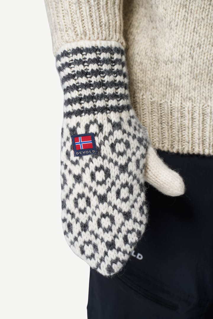 Devold Svalbard Wool Mitten Offwhite/Anthracite Devold Devold Svalbard Wool Mitten Offwhite/Anthracite Devold