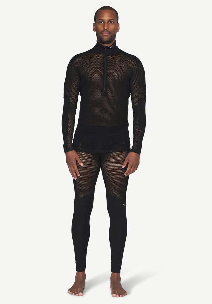 Devold Men's Wool Mesh Pro Zip Neck Black Devold