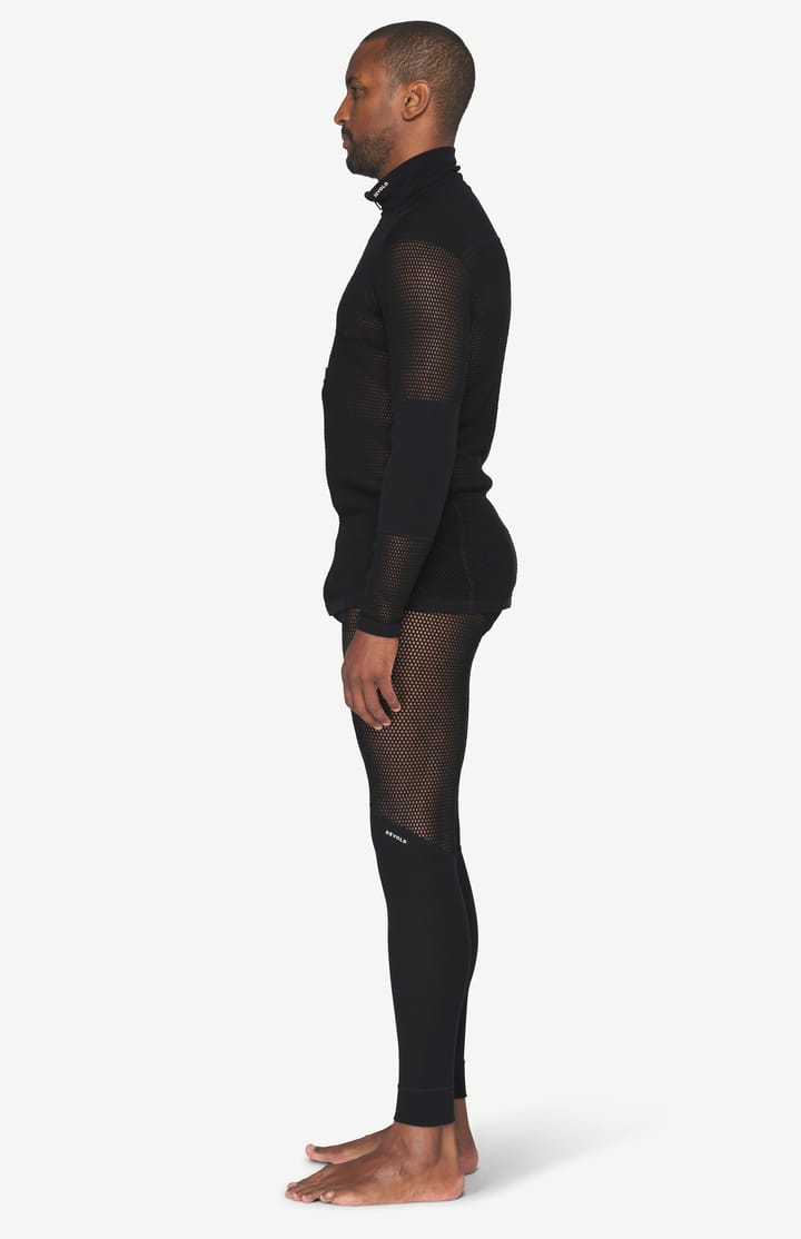 Devold Men's Wool Mesh Pro Zip Neck Black Devold