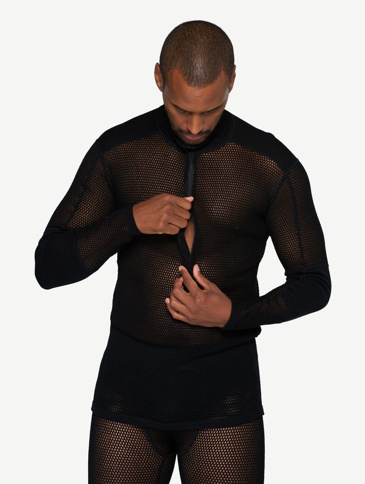 Devold Men's Wool Mesh Pro Zip Neck Black Devold