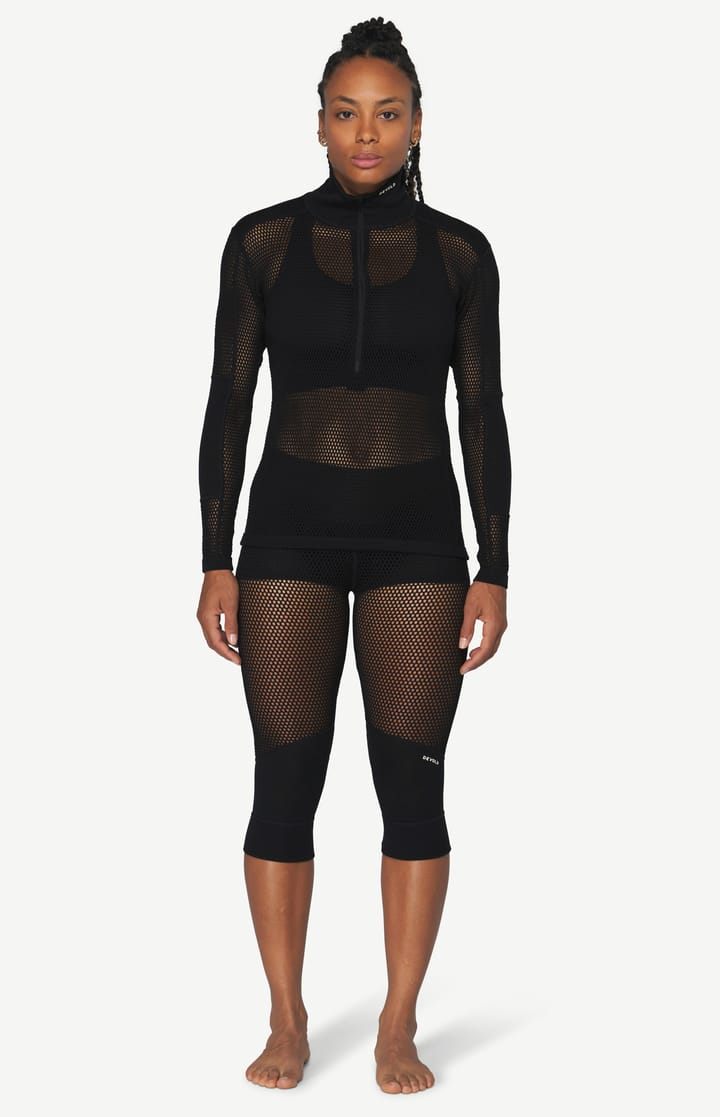 Devold Women's Wool Mesh Pro Zip Neck Black Devold