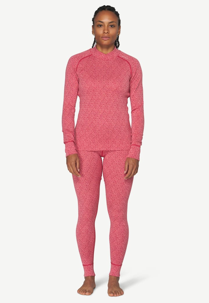 Devold Women's Signature Silk 230 Cross Neck Apricot Devold