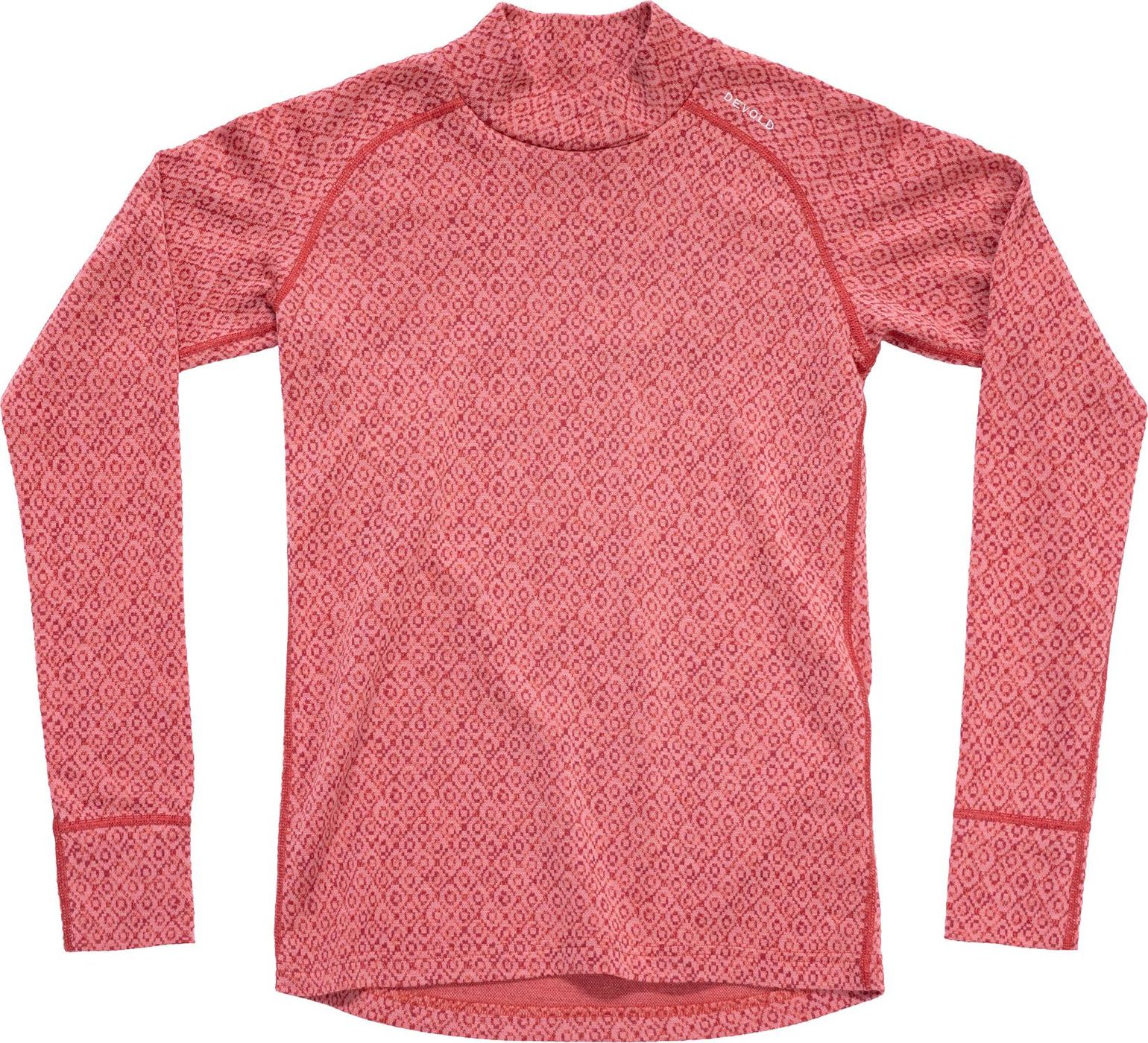 Devold Women's Signature Silk 230 Cross Neck Apricot