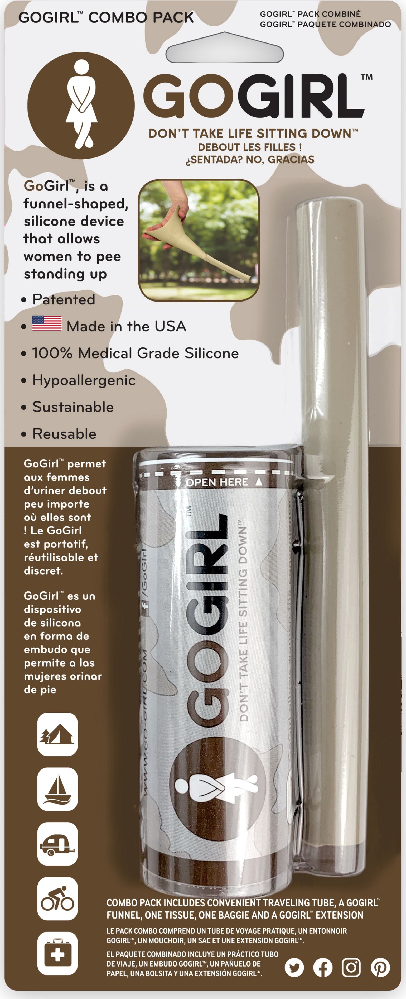 GoGirl Women's GoGirl Combo Pack Khaki