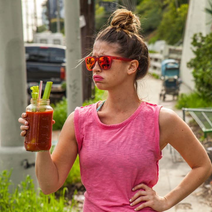 Phoenix At A Bloody Mary Bar Red/Orange Goodr Sunglasses