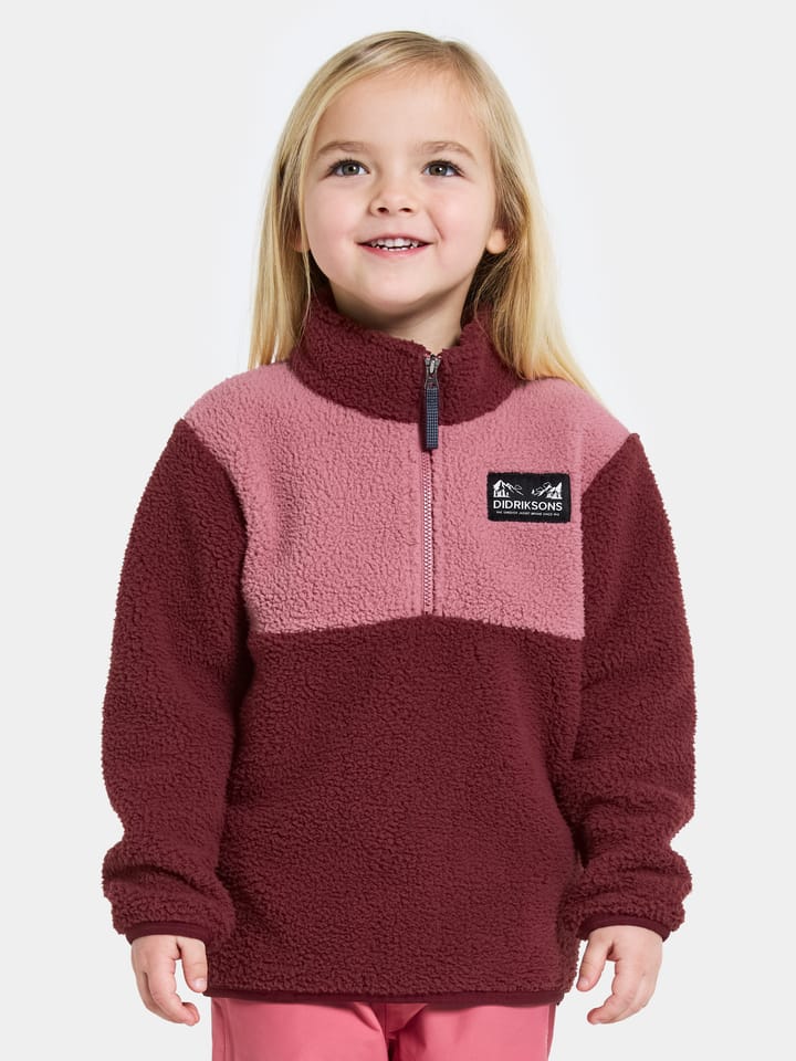 Didriksons Kids' Gosig Half Zip Anemon Red Didriksons