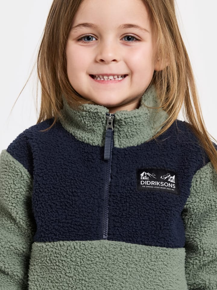 Didriksons Kids' Gosig Half Zip Light Moss Didriksons Didriksons Kids' Gosig Half Zip Light Moss Didriksons
