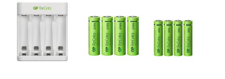 GP Batterier Gp Recyko E411 Charger 4x Aa 2100mah Og 4x Aaa 850mah Batterier GP Batterier GP Batterier Gp Recyko E411 Charger 4x Aa 2100mah Og 4x Aaa 850mah Batterier GP Batterier