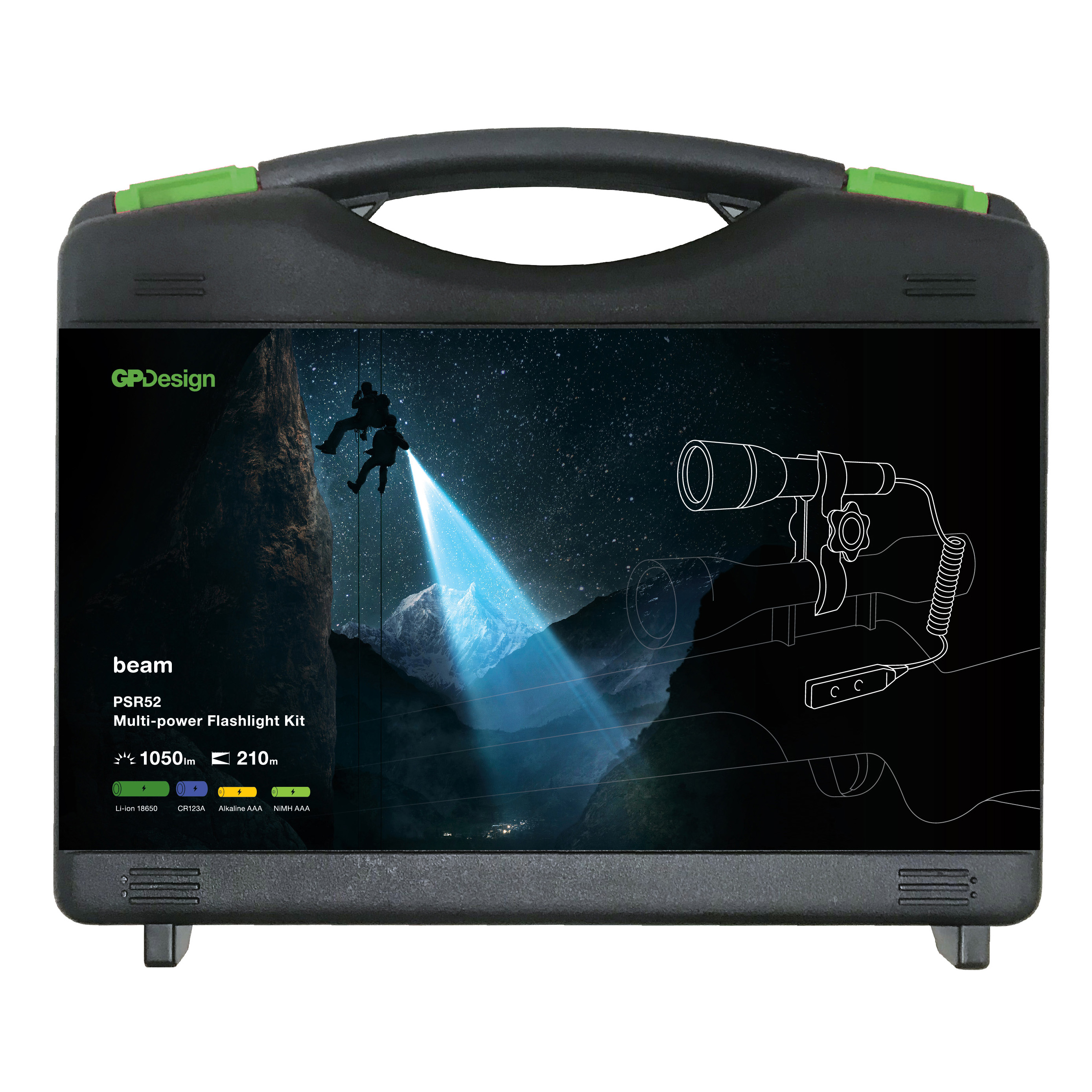 GP Batterier GP Eftersökskit PSR52 Multipower Noir Øvrige lykter OneSize