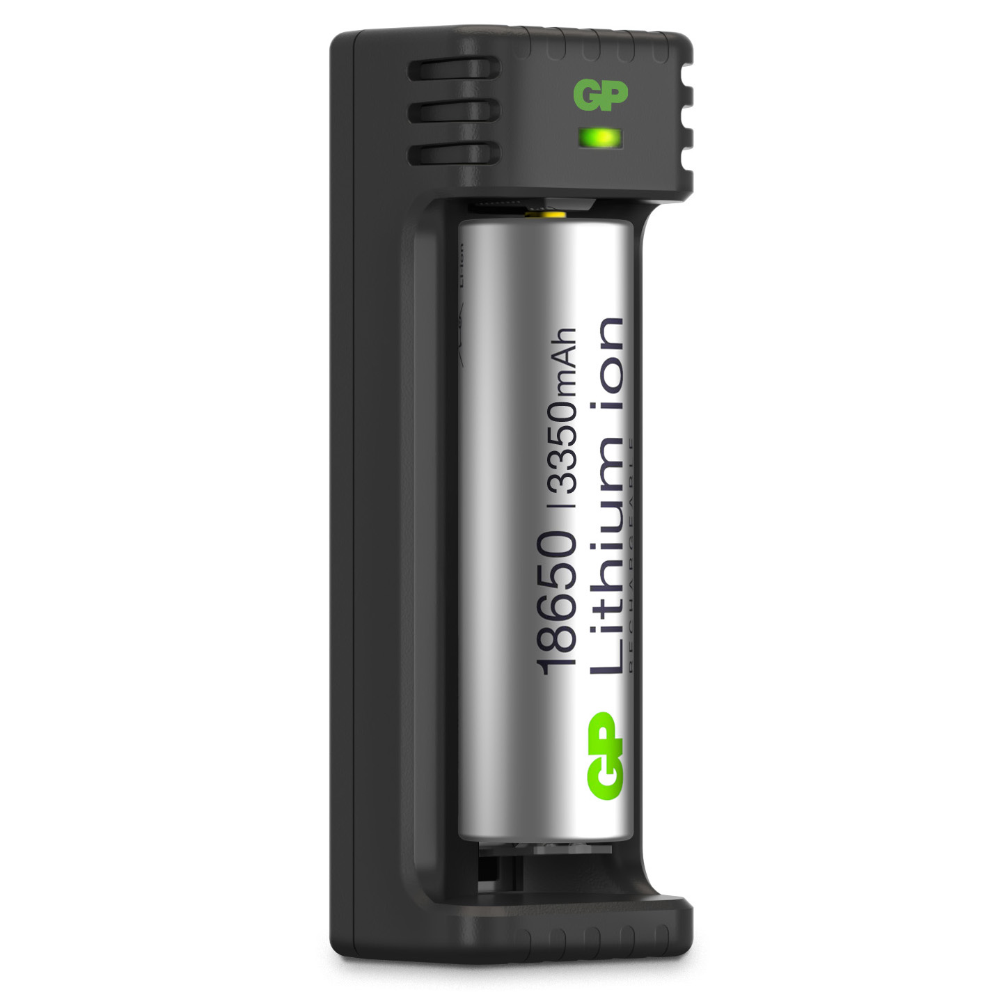 GP Batterier GP-Battery Li-ion 1 Slot Charger Black/Silver Laddare OneSize