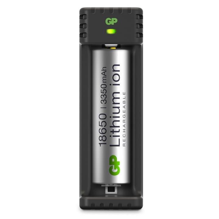 GP Batterier GP-Battery Li-ion 1 Slot Charger Black/Silver GP Batterier GP Batterier GP-Battery Li-ion 1 Slot Charger Black/Silver GP Batterier