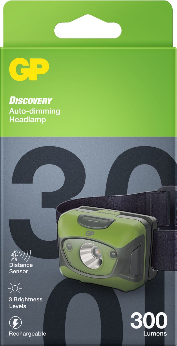 GP Batterier GP CHR41 Discovery Headlamp 300LM Nocolour GP Batterier