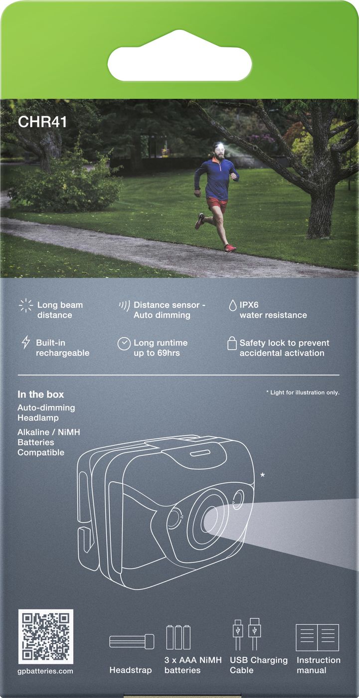 GP Batterier GP CHR41 Discovery Headlamp 300LM Nocolour GP Batterier