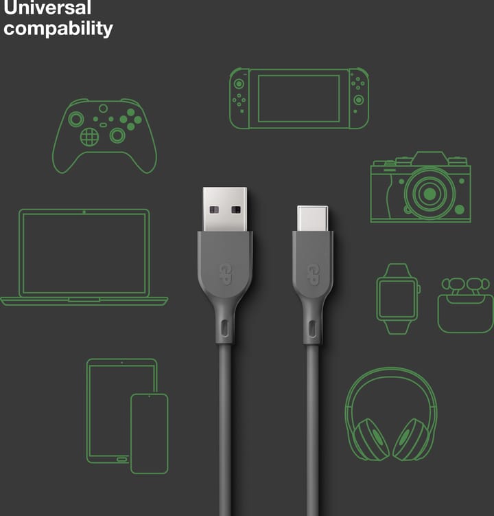 GP Batterier GP Essential Cable USB-A To USB-C 1m Grey GP Batterier