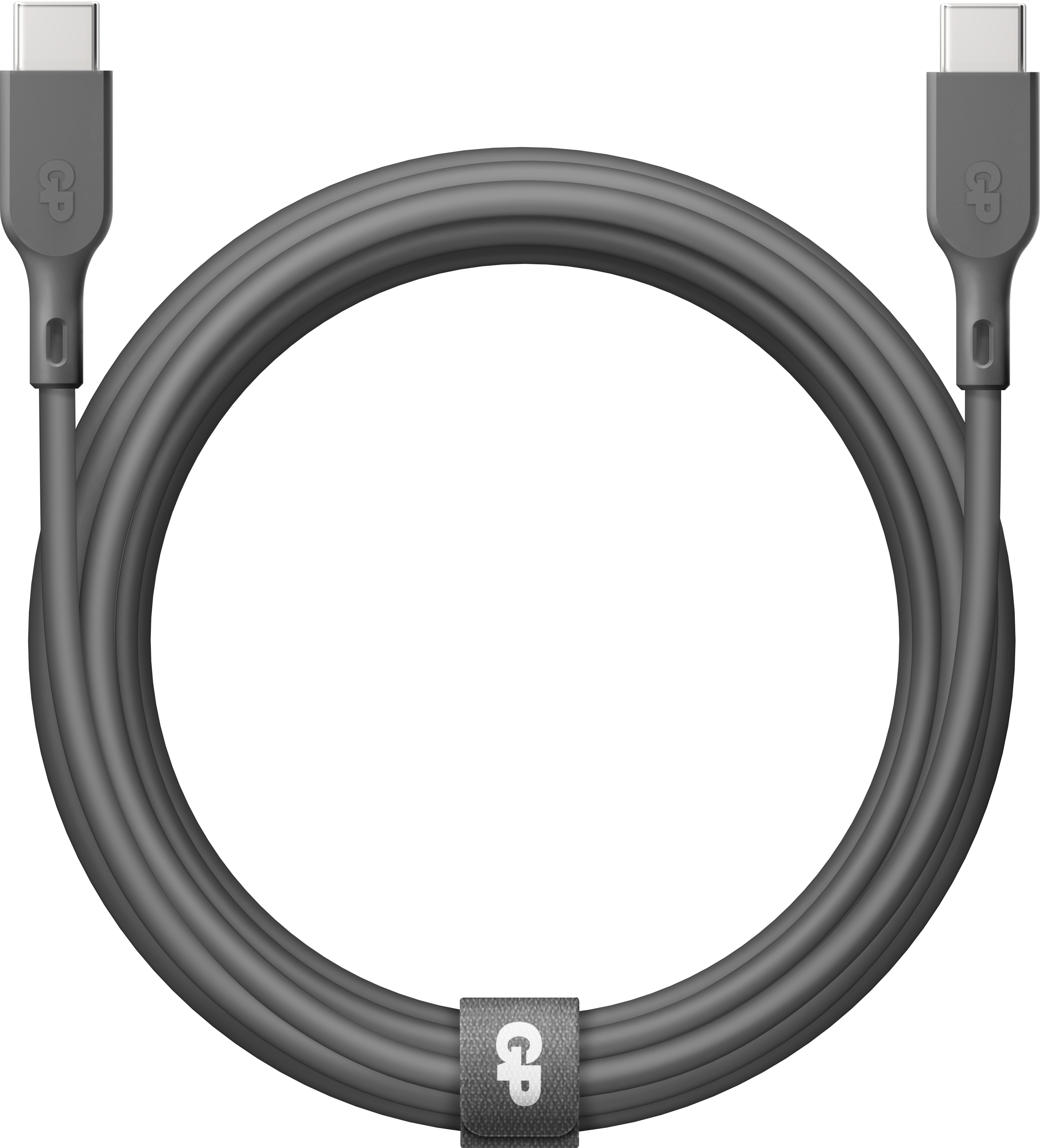 GP Batterier GP Essential Cable USB-C To USB-C 2m 100w Grey Elektroniikkatarvikkeet OneSize
