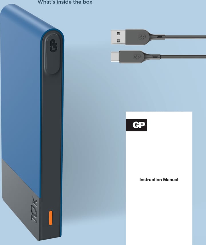 GP Batterier GP Powerbank M2 10000 mAh Blue GP Batterier GP Batterier GP Powerbank M2 10000 mAh Blue GP Batterier