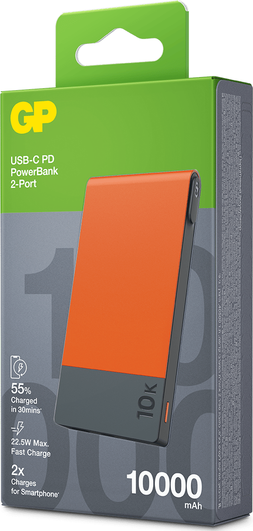 GP Batterier GP Powerbank M2 10000 mAh Orange GP Batterier GP Batterier GP Powerbank M2 10000 mAh Orange GP Batterier