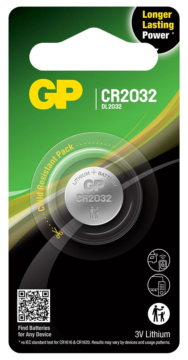 GP Batterier Knappcell Litium Cr 2032 1-Pack Nocolour GP Batterier