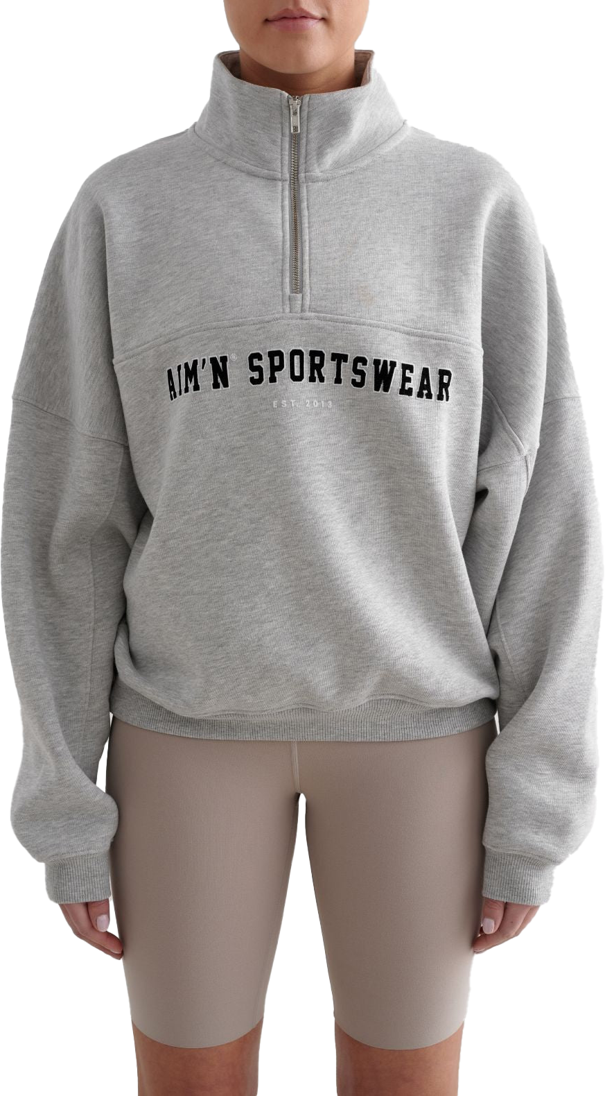 AIM'N Women's Varsity Sweat Half Zip