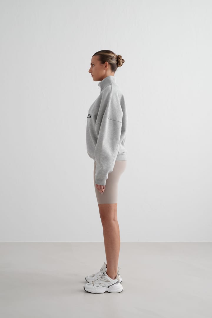 Aim'n Women's Varsity Sweat Half Zip Grey Melange Aim'n