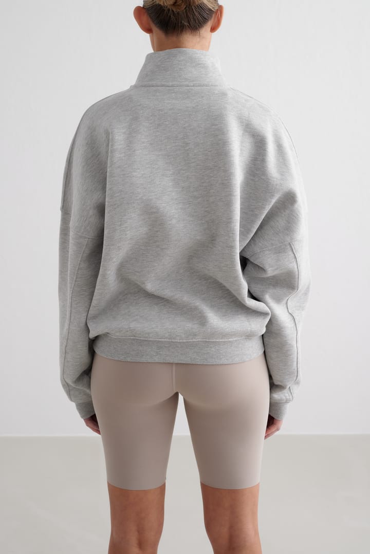 Aim'n Women's Varsity Sweat Half Zip Grey Melange Aim'n