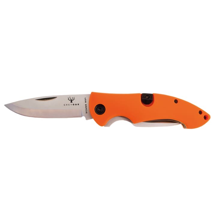 Folding Knife W/ Gut Knife Scand H01 Orange Grey Oak