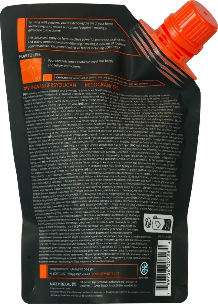 Grangers Footwear Repel Plus Eco Refill Nocolour Grangers