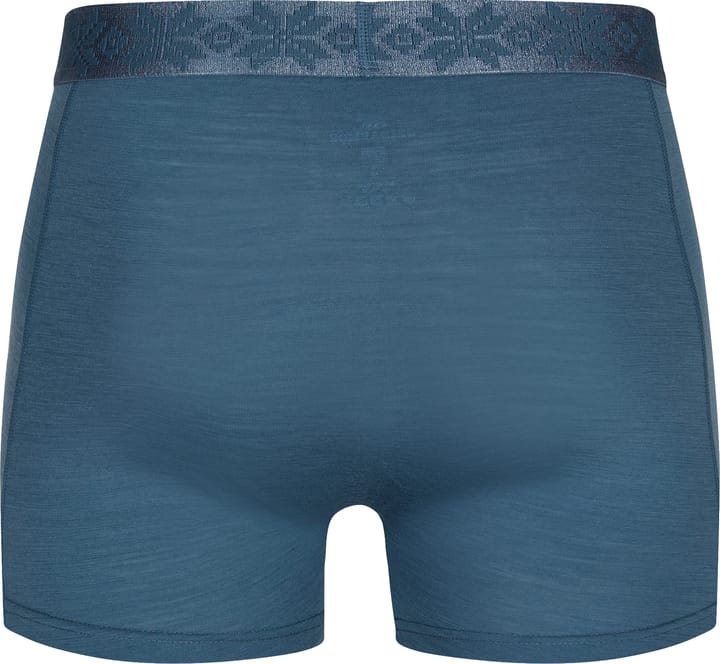 Men's Finse Merino Boxers Indian Teal Gridarmor