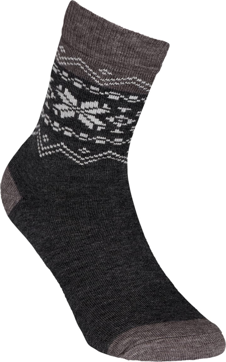 Heritage Merino Socks Mid Grey Melange Gridarmor