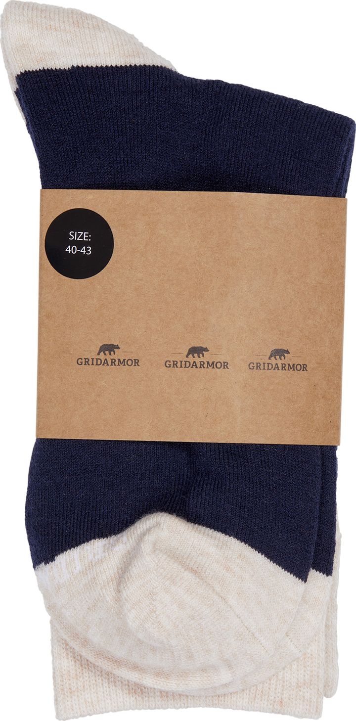 Heritage Merino Socks Navy Blazer Gridarmor