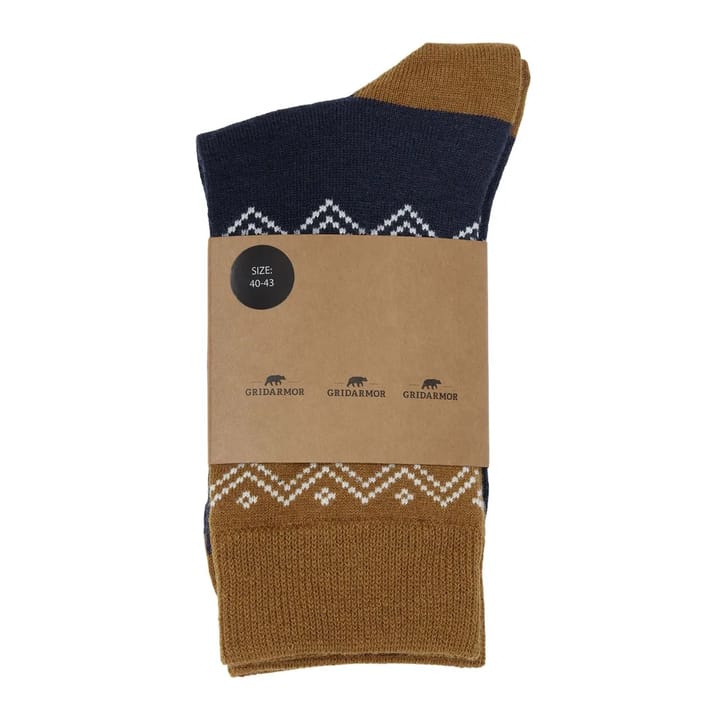Gridarmor Heritage Merino Socks Navy Blue/Beige/White Gridarmor