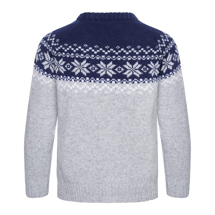 Gridarmor Kids' Snøkrystall Round Neck Ullgenser Light Grey/Dark Navy/White Gridarmor Gridarmor Kids' Snøkrystall Round Neck Ullgenser Light Grey/Dark Navy/White Gridarmor