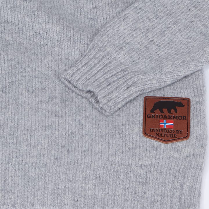 Gridarmor Kids' Snøkrystall Round Neck Ullgenser Light Grey/Dark Navy/White Gridarmor Gridarmor Kids' Snøkrystall Round Neck Ullgenser Light Grey/Dark Navy/White Gridarmor