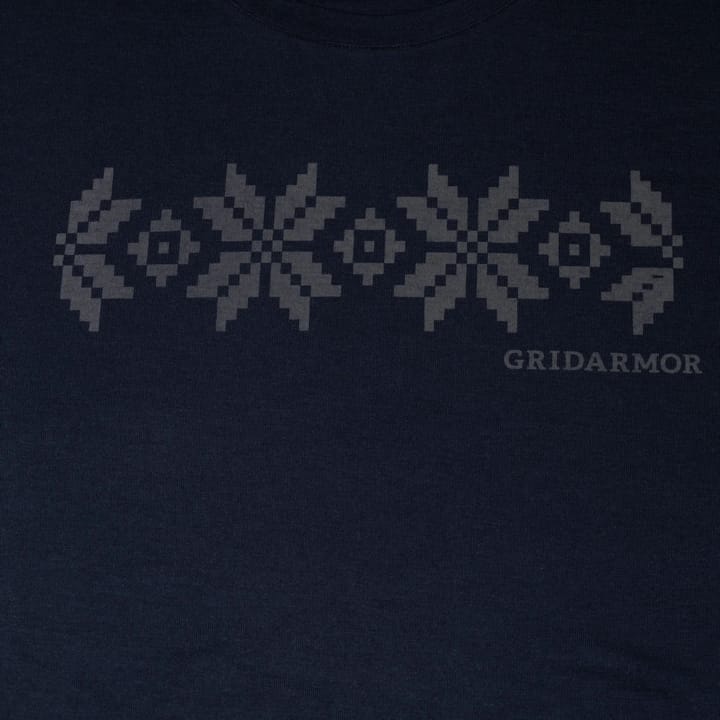 Gridarmor Larsnes Merino T-Skjorte Men Navy Blazer/Asphalt Gridarmor