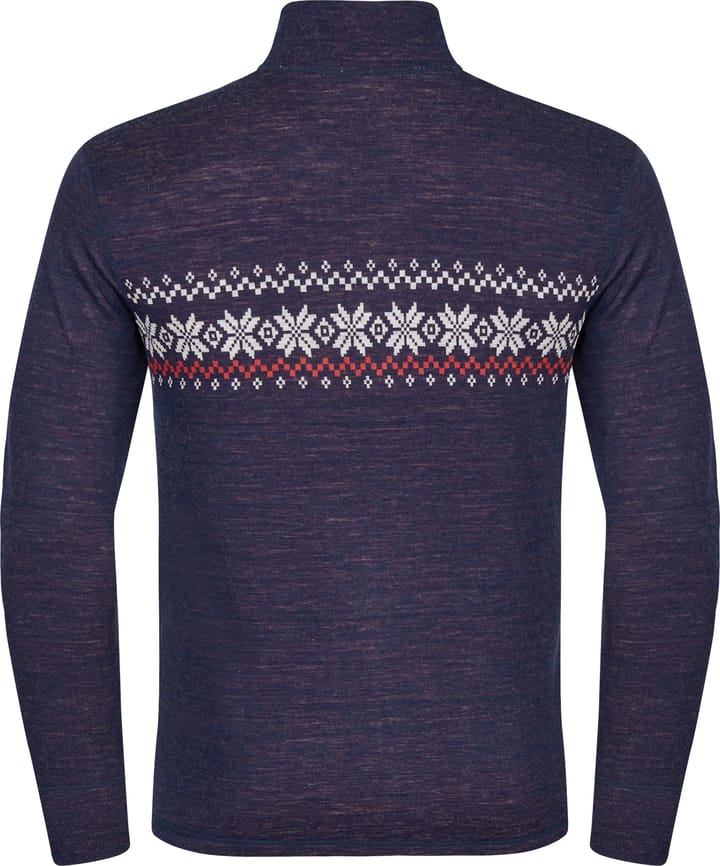 Gridarmor Men's Snøkrystal Jacquard Ullgenser Navy Blazer Gridarmor