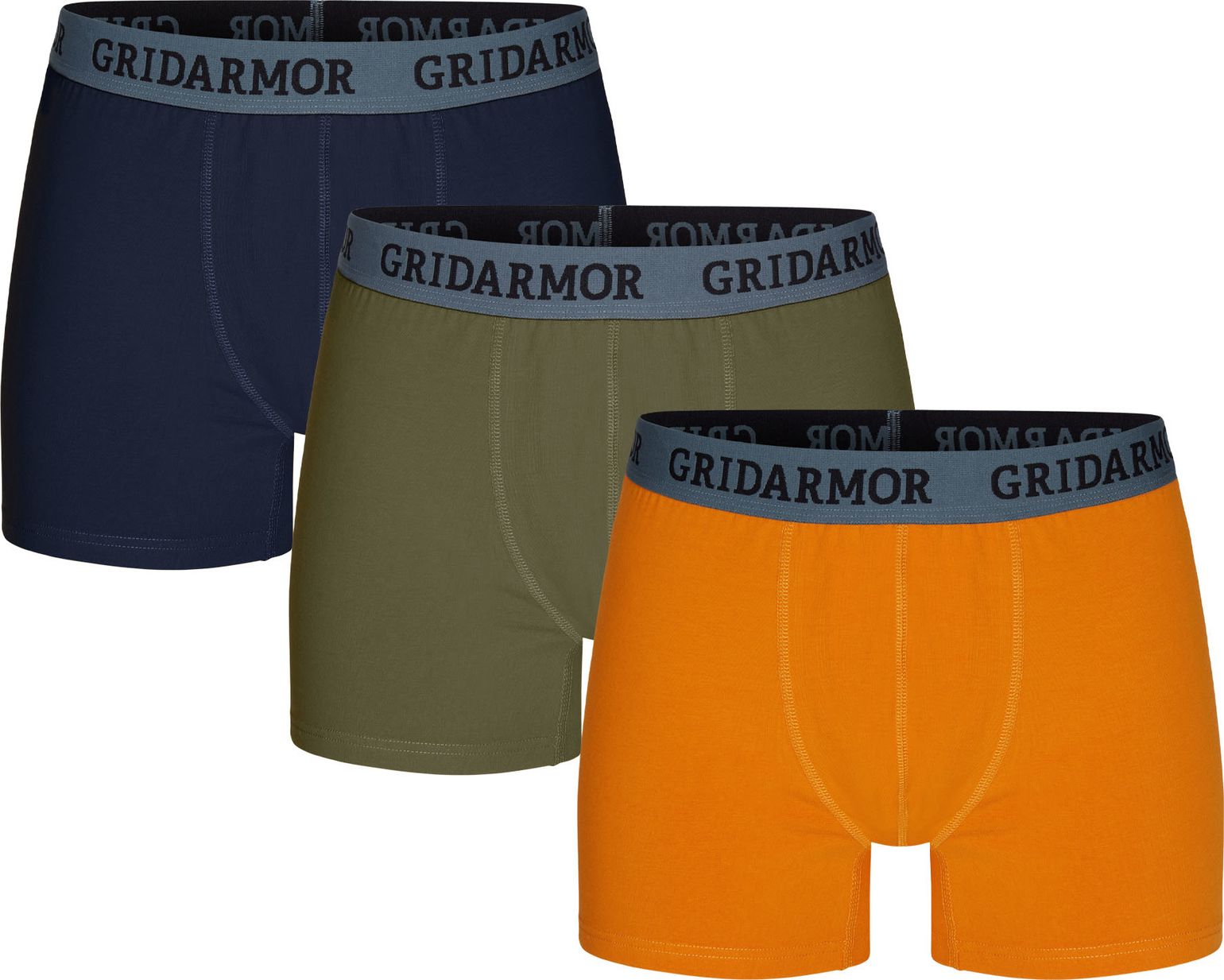 Gridarmor Men's Steine 3p Cotton Boxers 2.0 Multi Color