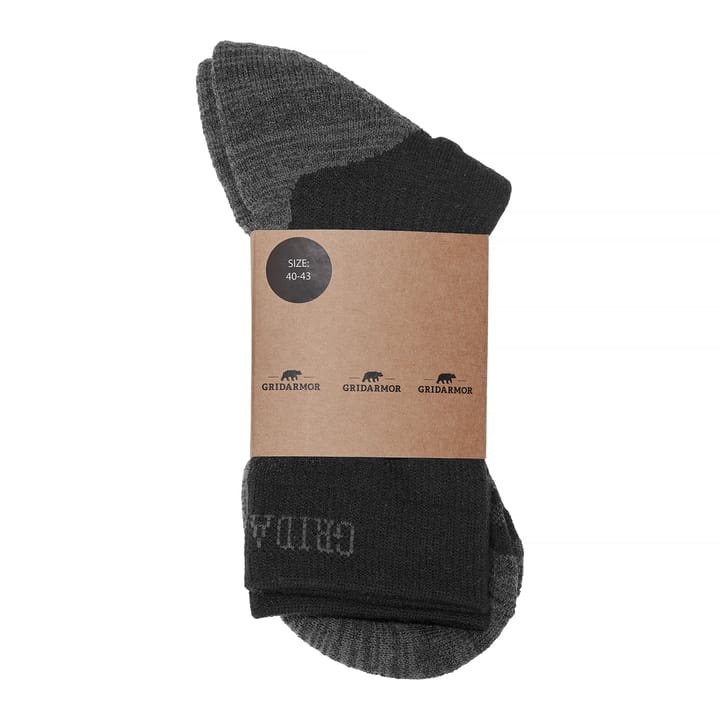 Gridarmor Merino Trekking Light Sock Jet Black Gridarmor