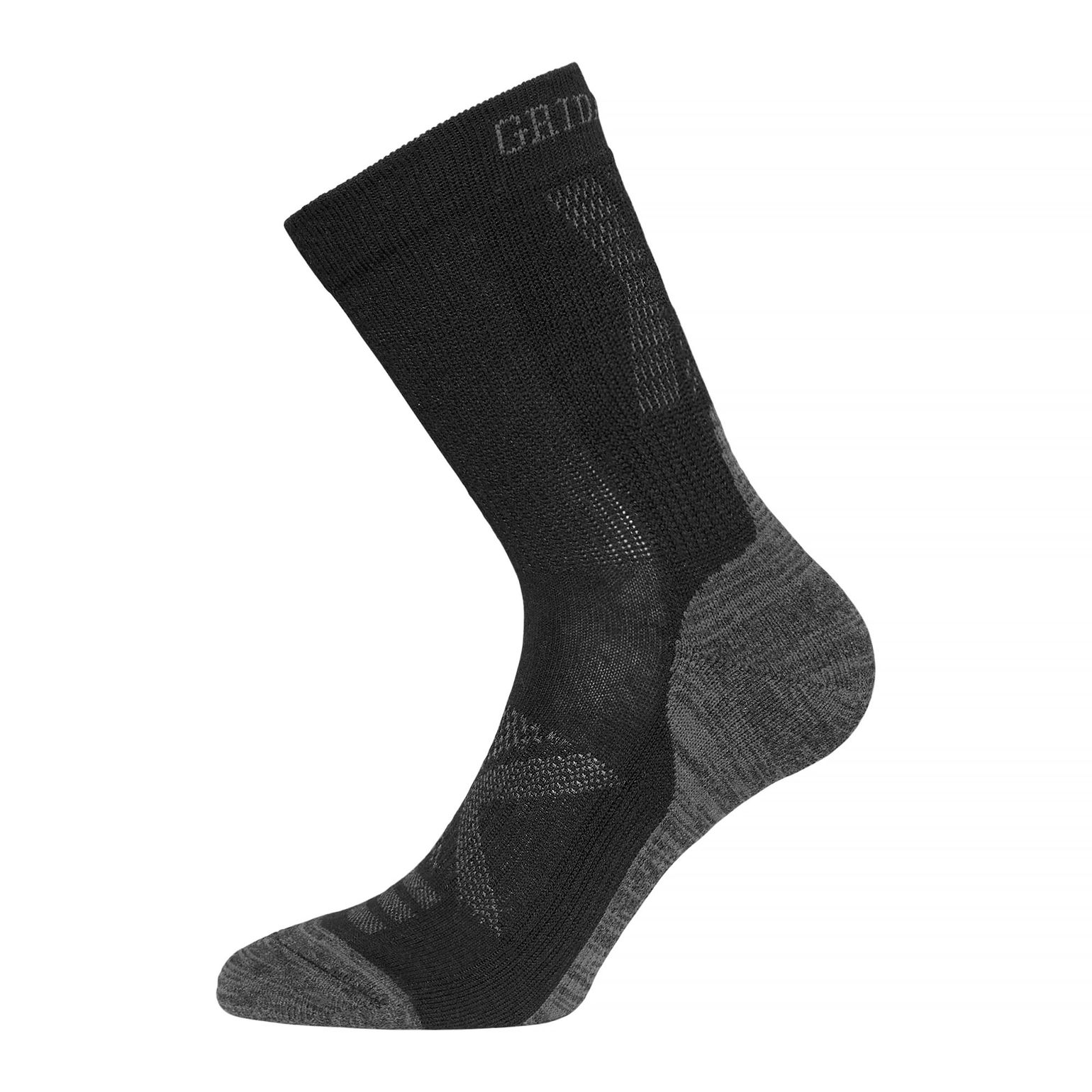 Gridarmor Merino Trekking Light Sock Jet Black