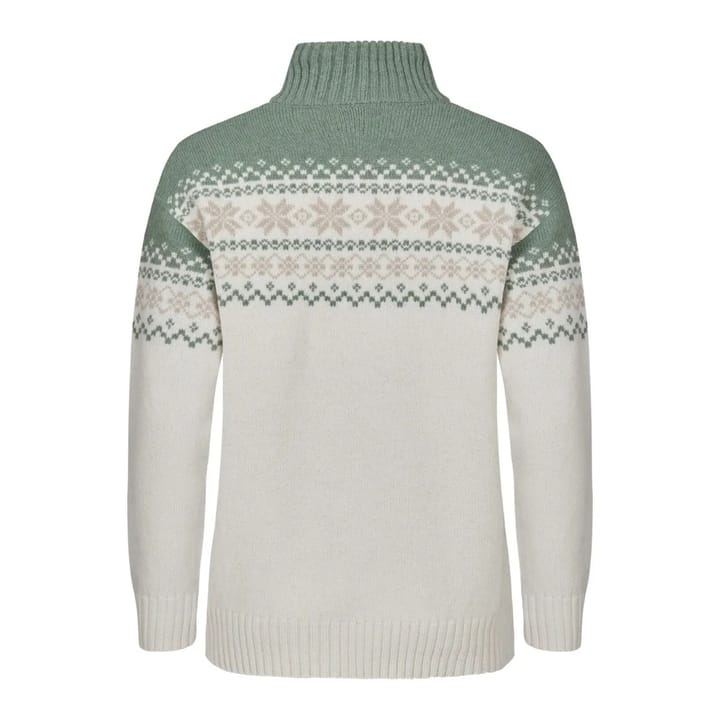 Gridarmor Women's Snøkrystall Half Zip Ullgenser White/Green/Beige Gridarmor Gridarmor Women's Snøkrystall Half Zip Ullgenser White/Green/Beige Gridarmor