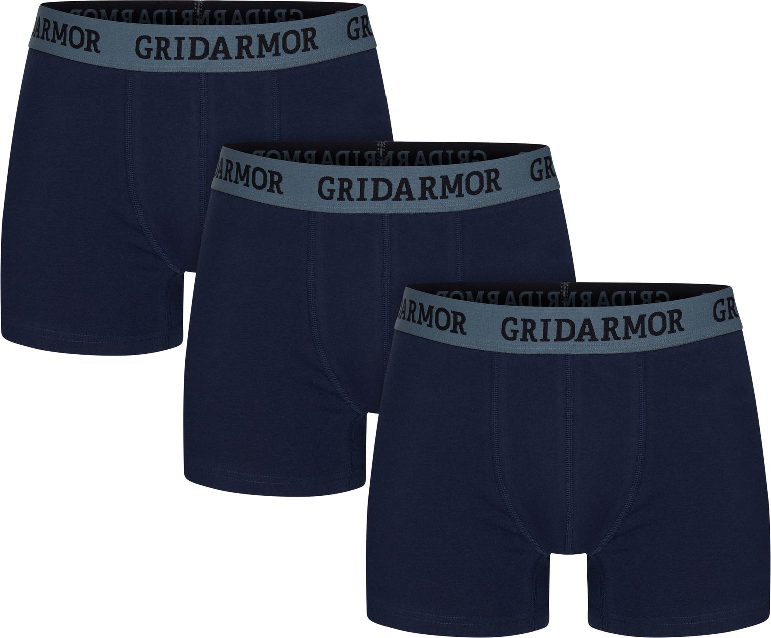 Gridarmor Men's Steine 3p Cotton Boxers 2.0 Navy Blazer