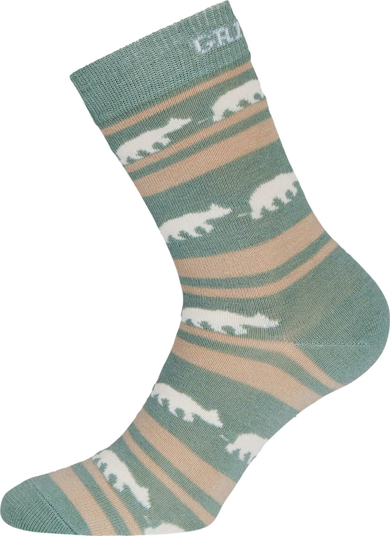 Striped Bear Merino Socks Green Bay